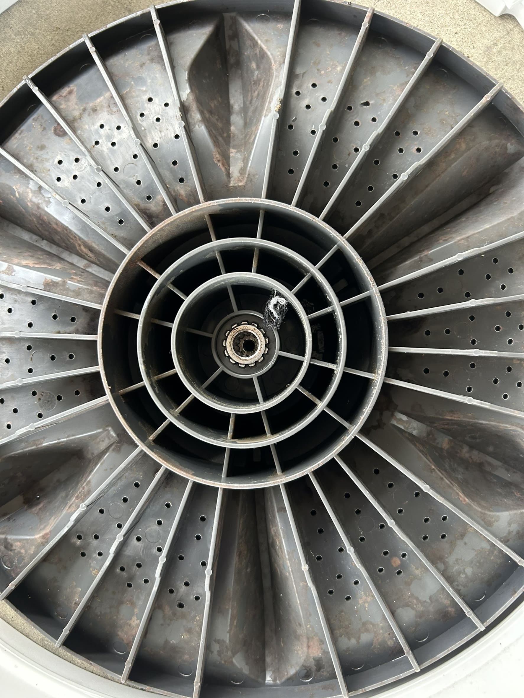 洗衣機轉盤清洗前